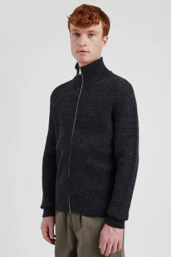 Norse Projects KNITWEAR>Hagen Wool Cotton Rib Full Zip Jacket