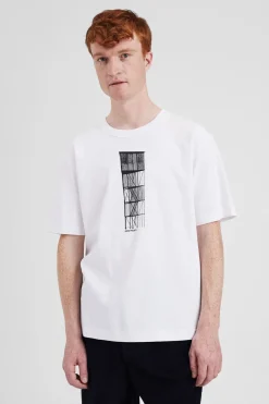 Norse Projects T-SHIRTS>Holger Organic Interlock Tower Print T-Shirt