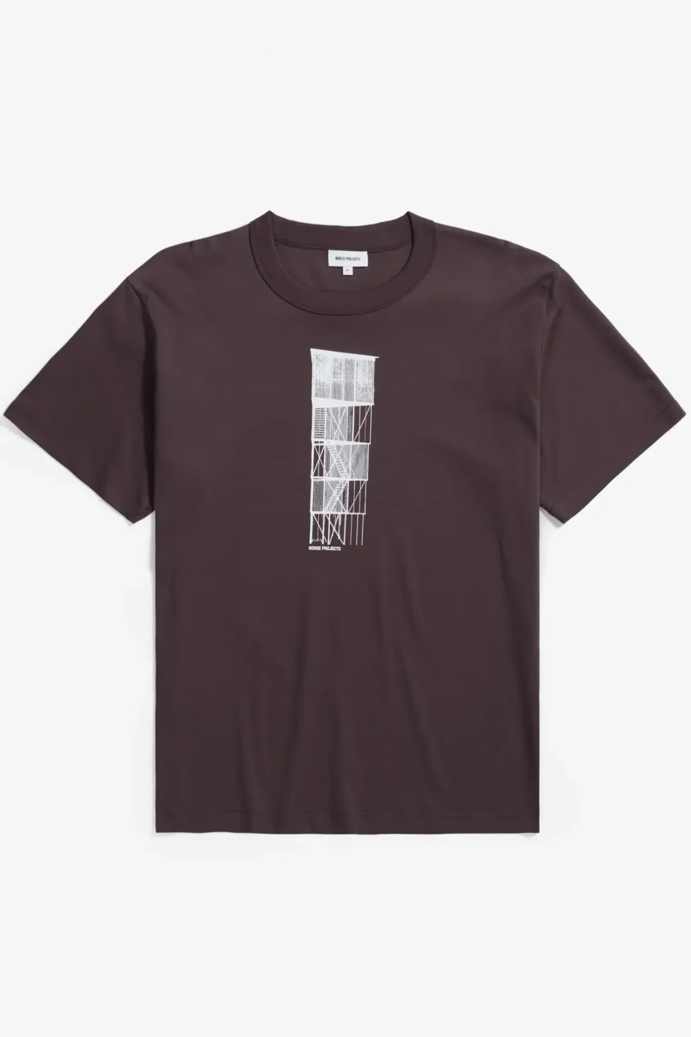Norse Projects T-SHIRTS>Holger Organic Interlock Tower Print T-Shirt