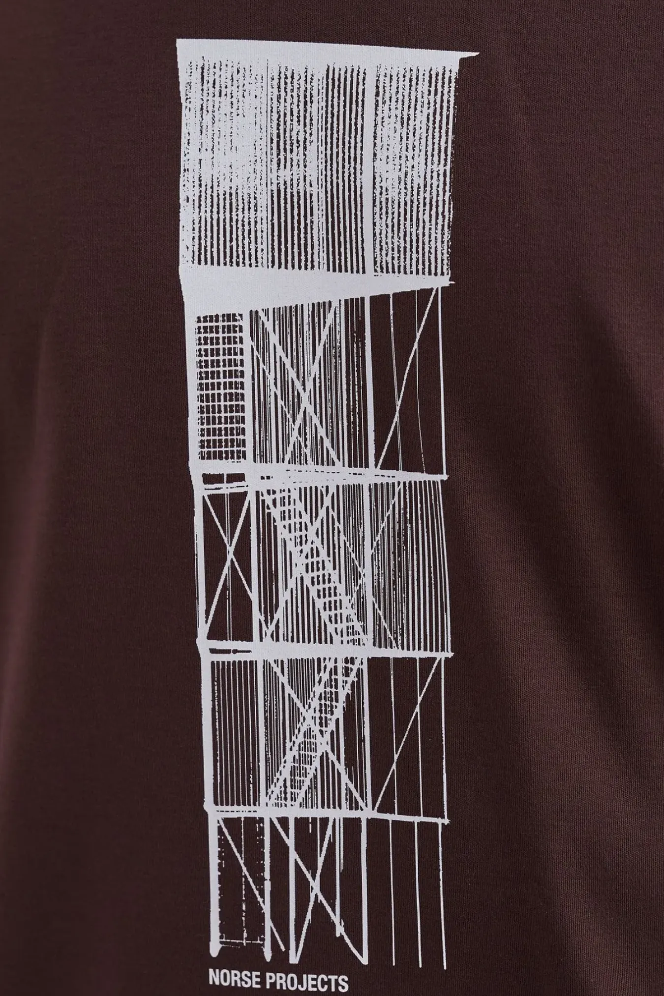 Norse Projects T-SHIRTS>Holger Organic Interlock Tower Print T-Shirt