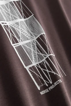 Norse Projects T-SHIRTS>Holger Organic Interlock Tower Print T-Shirt