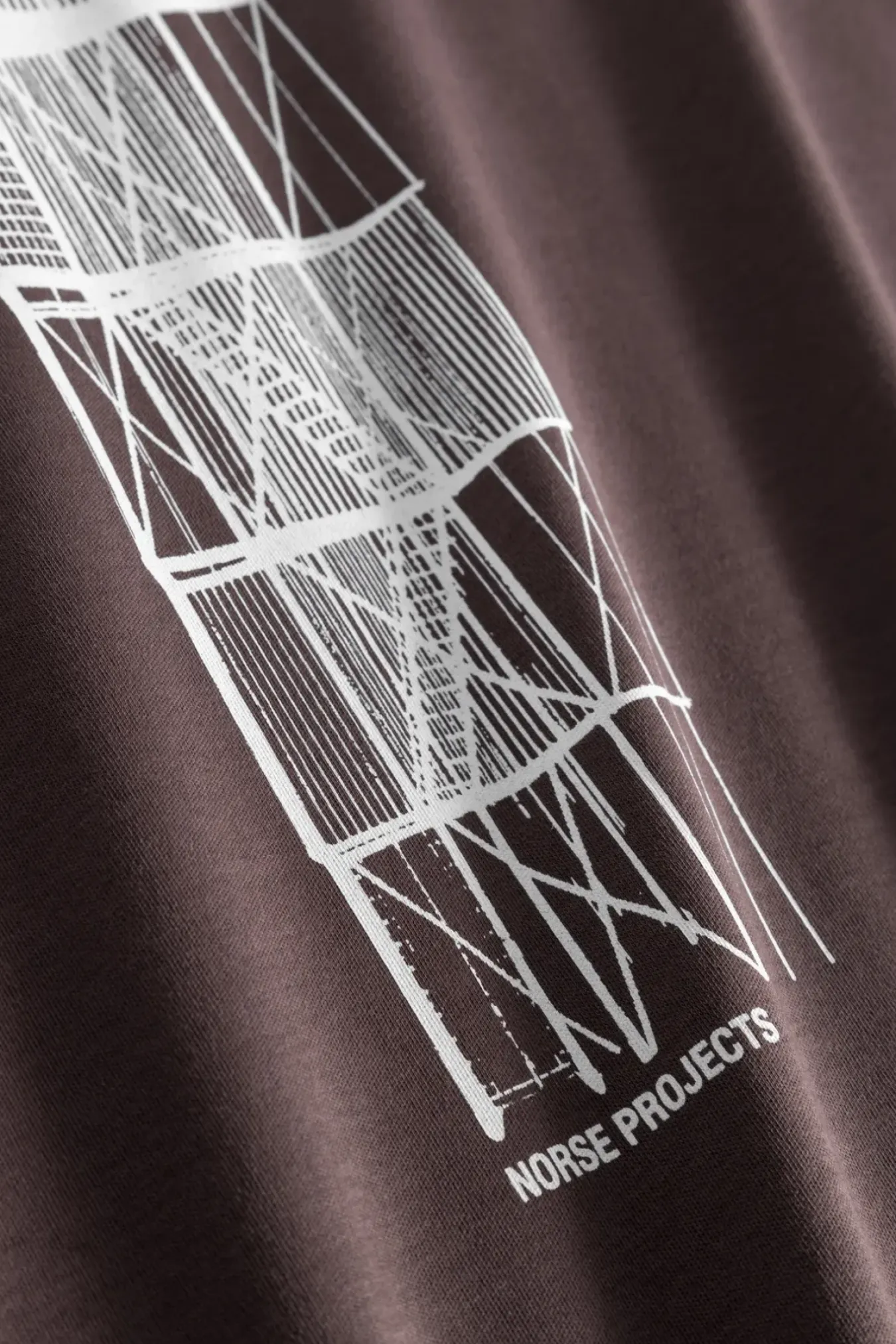 Norse Projects T-SHIRTS>Holger Organic Interlock Tower Print T-Shirt