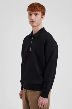 Norse Projects SWEATSHIRTS>Ketel Relaxed Organic NORSE Logo Half Zip