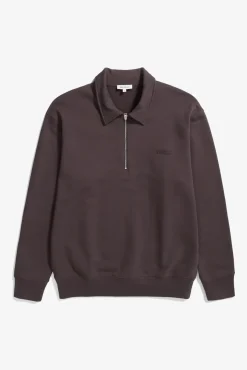 Norse Projects SWEATSHIRTS>Ketel Relaxed Organic NORSE Logo Half Zip