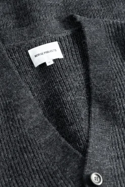 Norse Projects KNITWEAR>Loki Wool Cotton Rib Cardigan