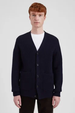 Norse Projects KNITWEAR>Loki Wool Cotton Rib Cardigan