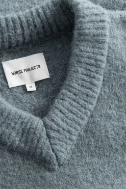 Norse Projects KNITWEAR>Rasmus Relaxed Brushed V-Neck Sweater