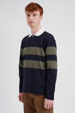 Norse Projects SWEATSHIRTS>Ruben Brushed Stripe LS Polo